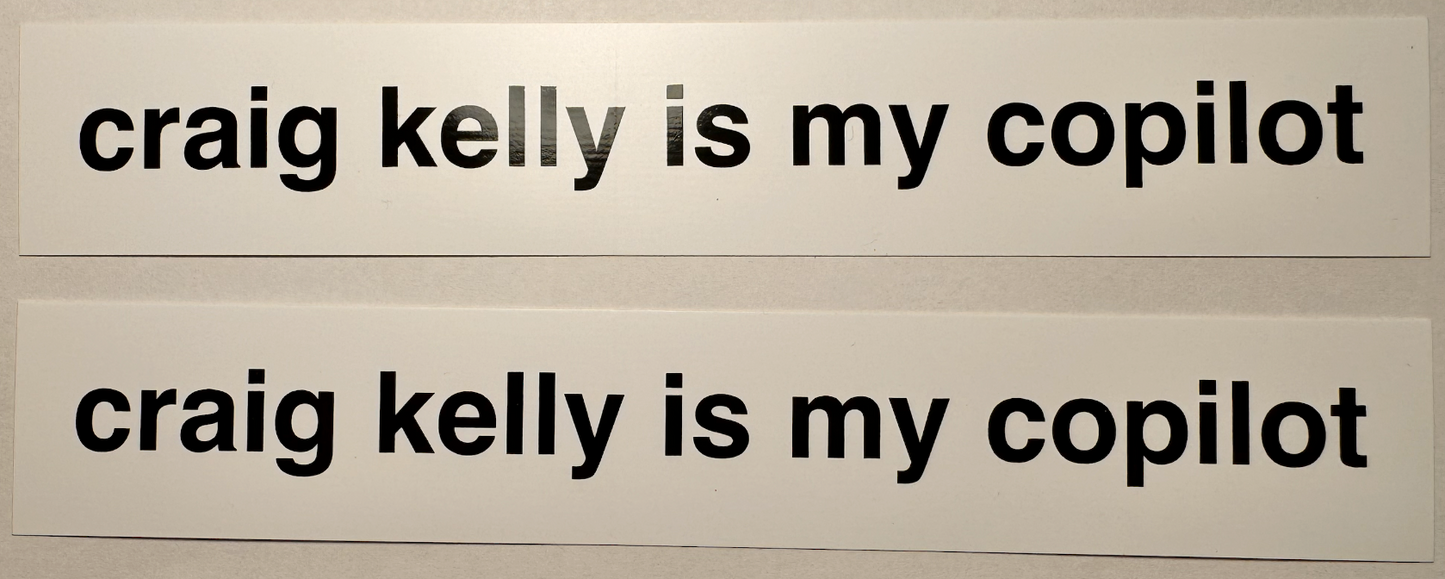 craig kelly is my copilot stickers